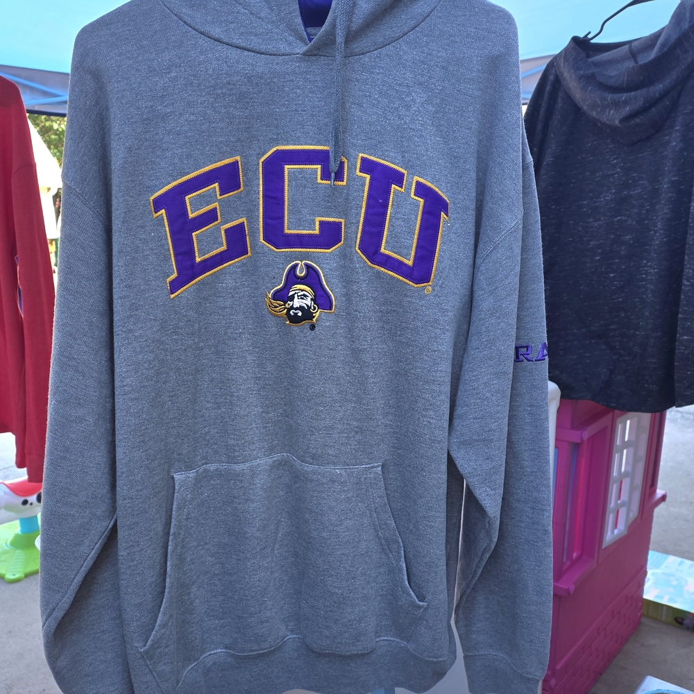 ECU Pirates Hoodie Sweatshirt Men’s XL Old Varsity Brand Gray